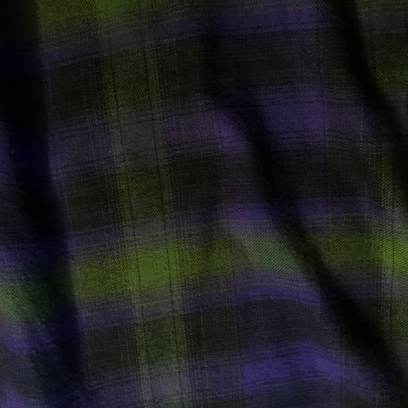 BDG Drapey Flannel Button Down Shirt - Picture 10 of 10